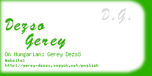 dezso gerey business card